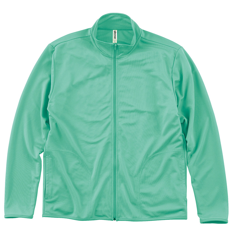 ami ハーフジップジャケット 緑 プリントコミュニケーション Watt│ドライジップジャケット